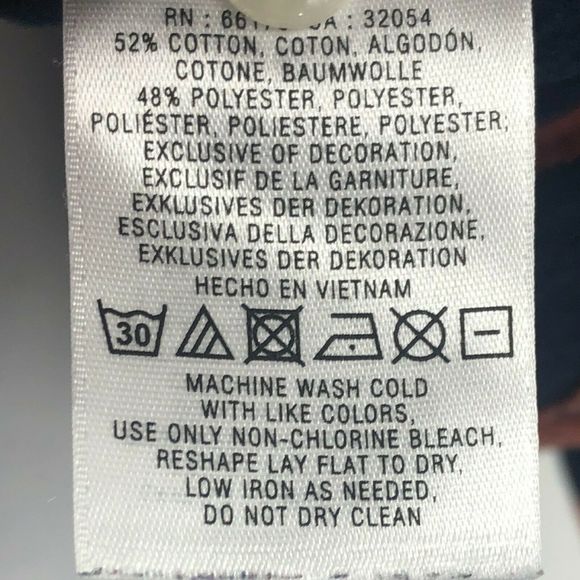 Anthropologie Postmark Top XS Orange Navy Blue - Picture 5 of 5